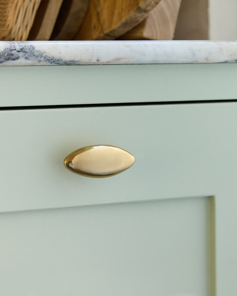 Aged Brass Oval Knob