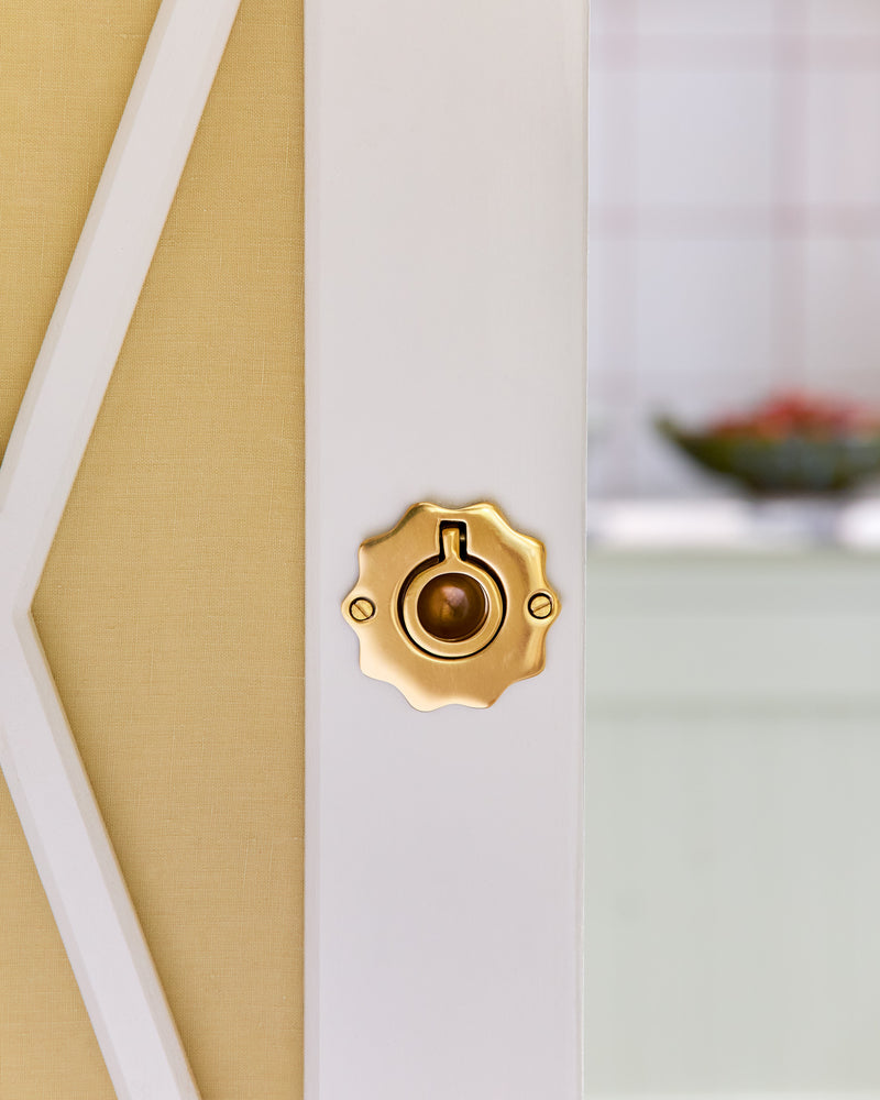Wave Recess Pull, Aged Brass