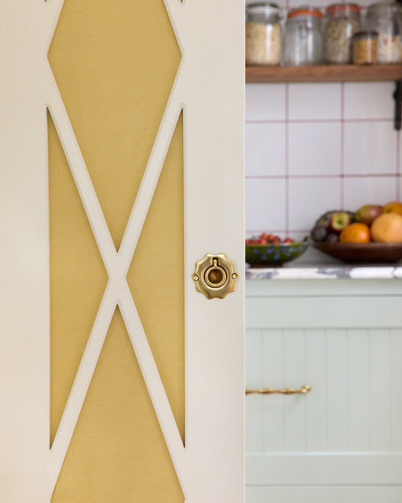 Wave Recess Pull, Aged Brass