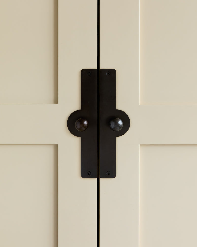 Pair of Arch Backplates, Blackened Bronze