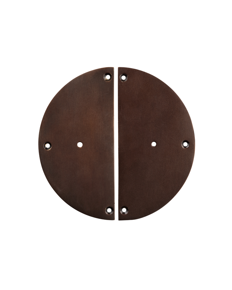 Pair of Circle Backplates, Blackened Bronze