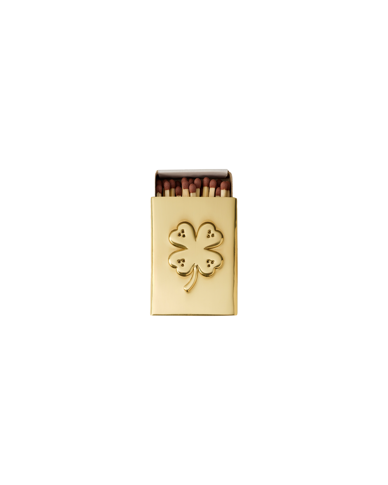 Mini Brass Matchbox Sleeve, Clover