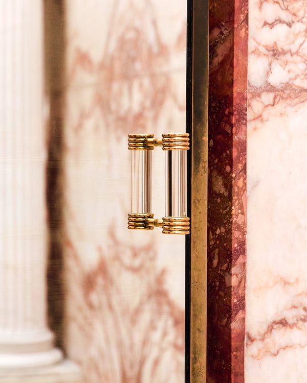 Rib Handle, Polished Brass