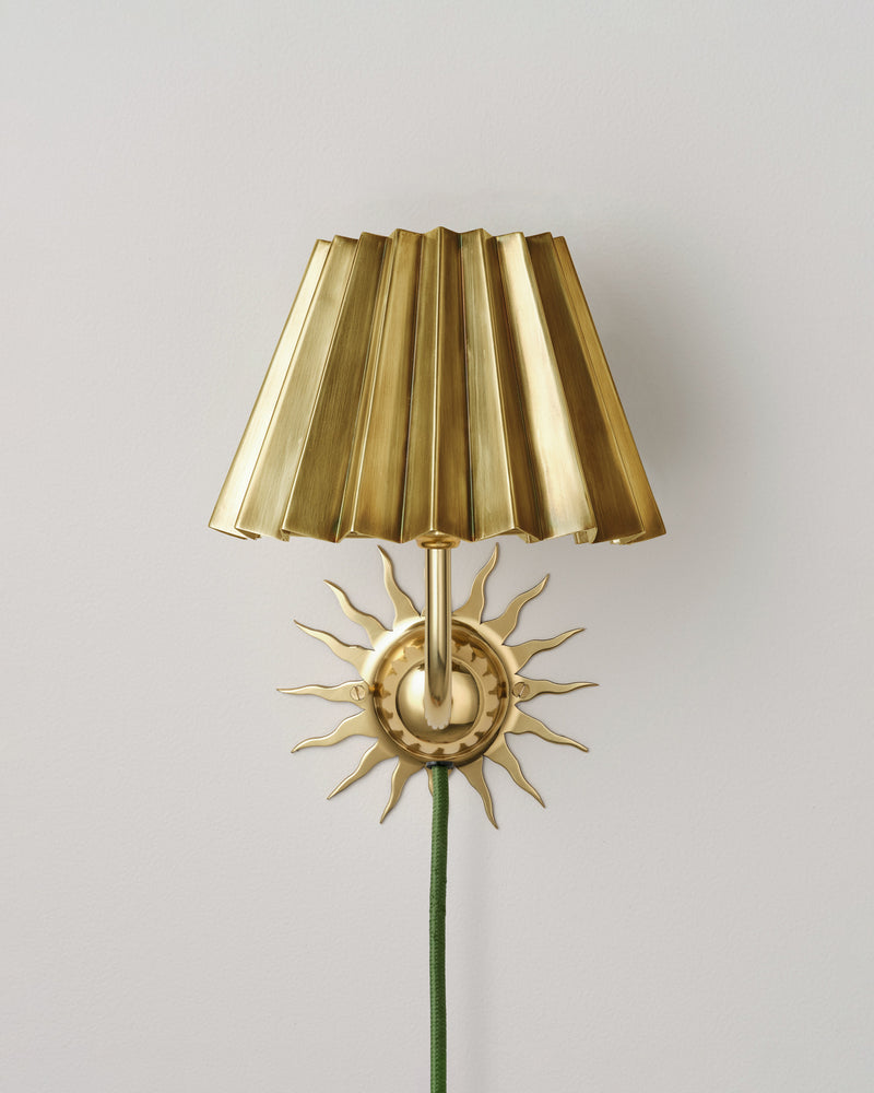 Sunburst Wall Light, Brass