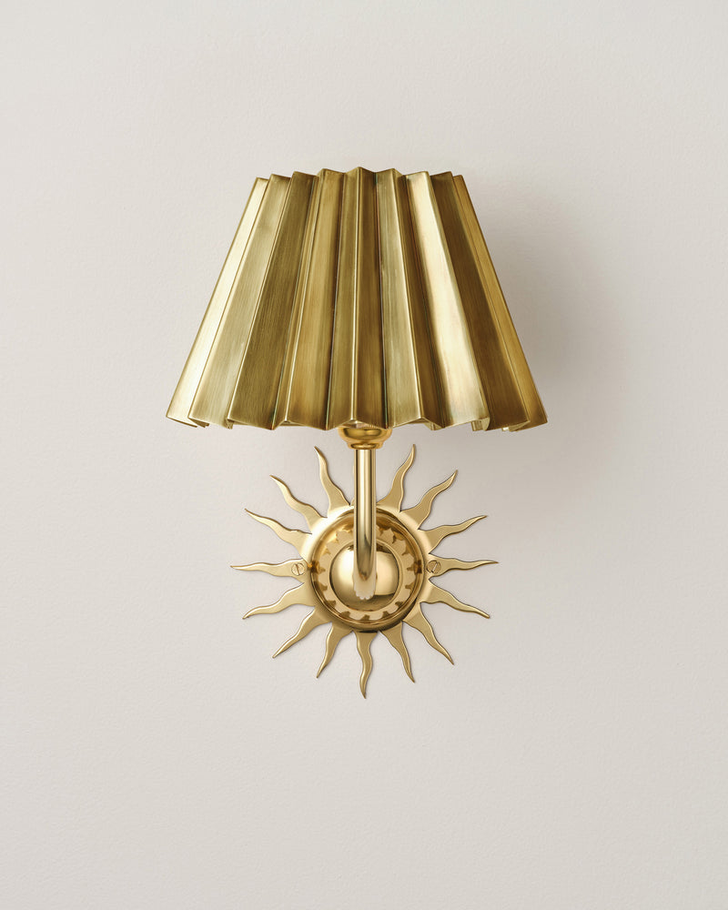 Sunburst Wall Light, Brass