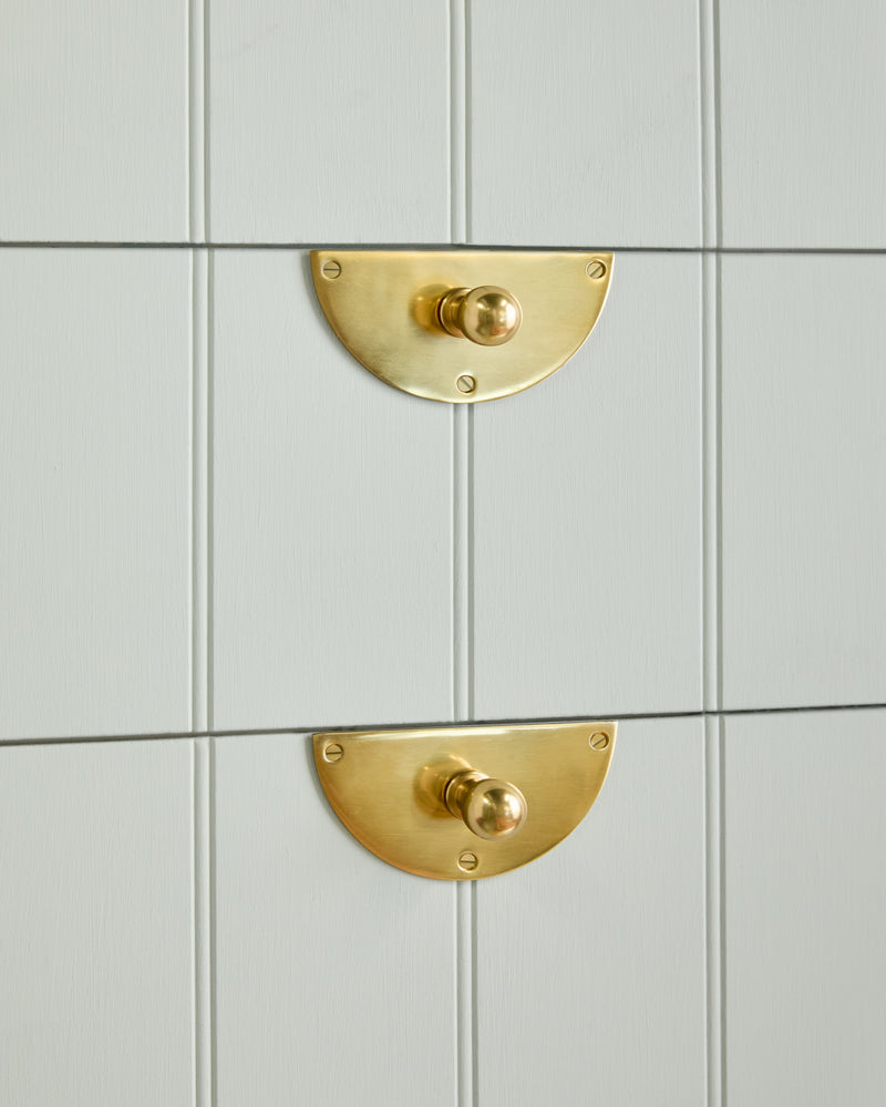 Pair of Circle Backplates, Aged Brass