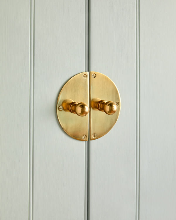 Pair of Circle Backplates, Aged Brass