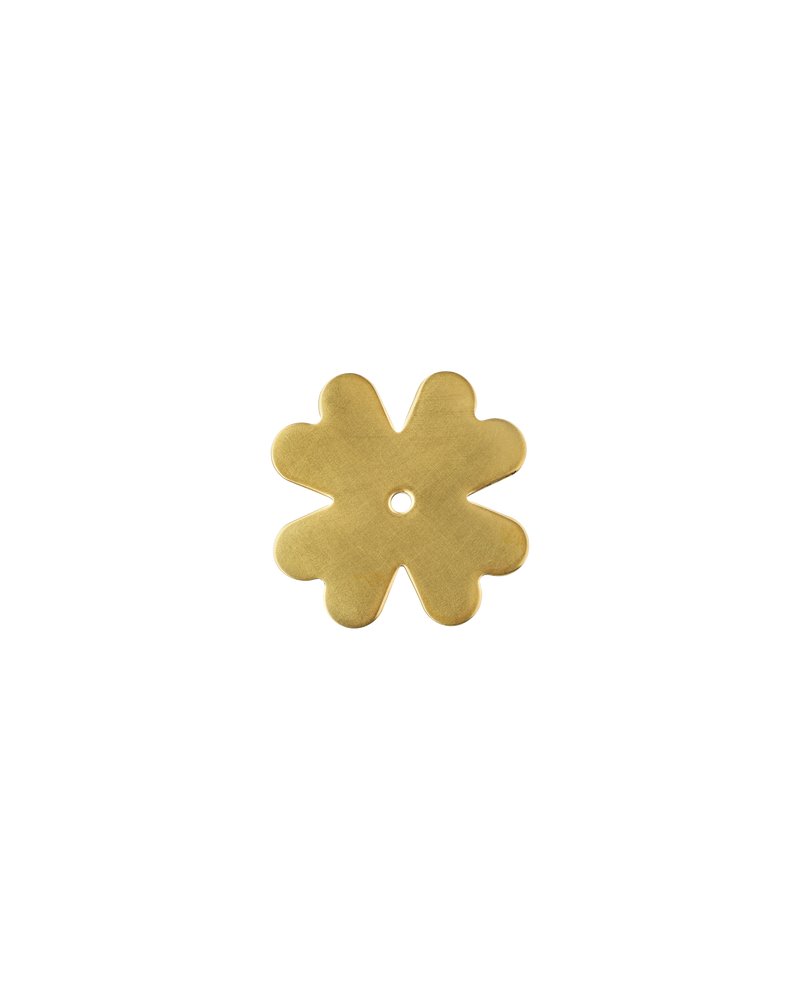 Clover Backplate, Aged Brass