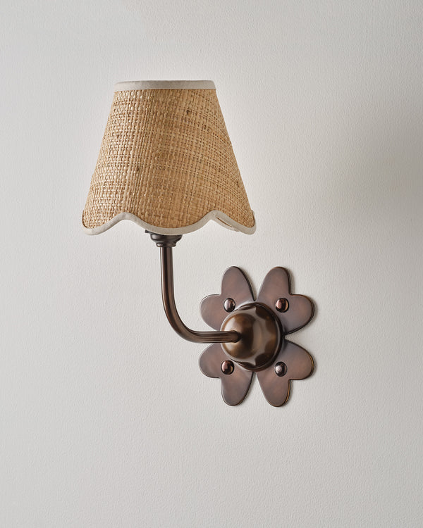 Clover Wall Light, Blackened Bronze
