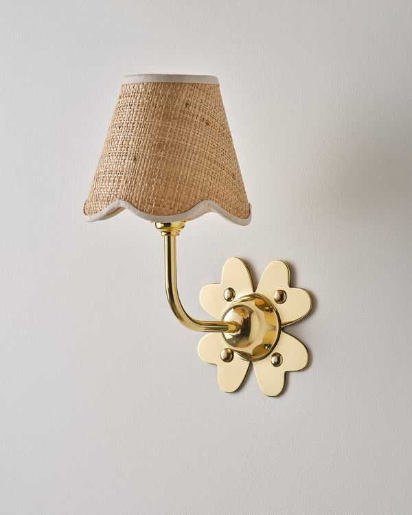 Clover Wall Light, Polished Brass