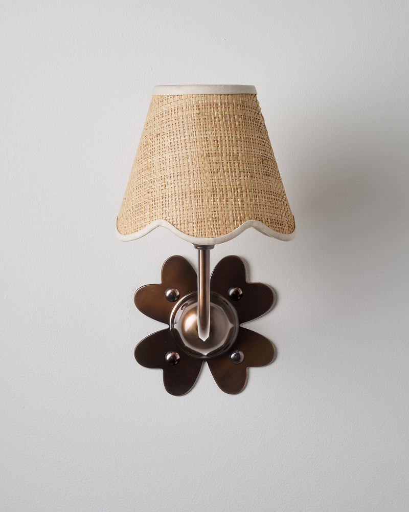 Clover Wall Light, Blackened Bronze