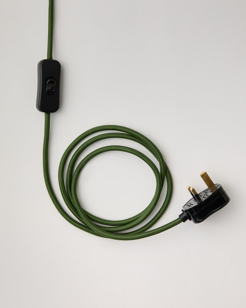 Clover Plug In Wall Light, Brushed Silver