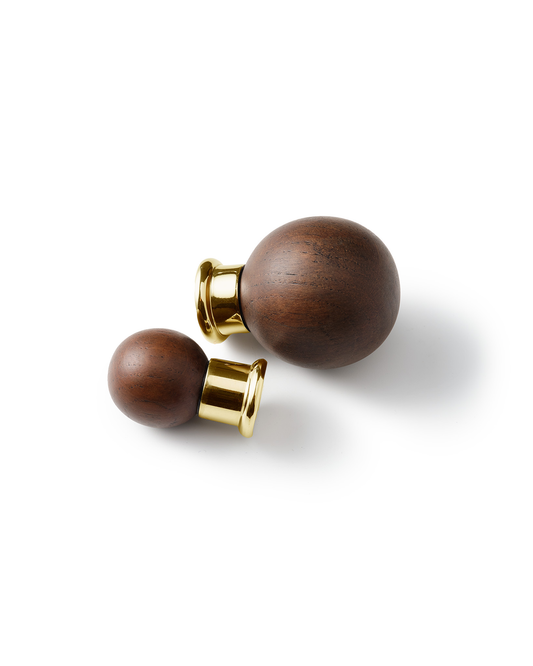 Dark Oak Knob, Brass