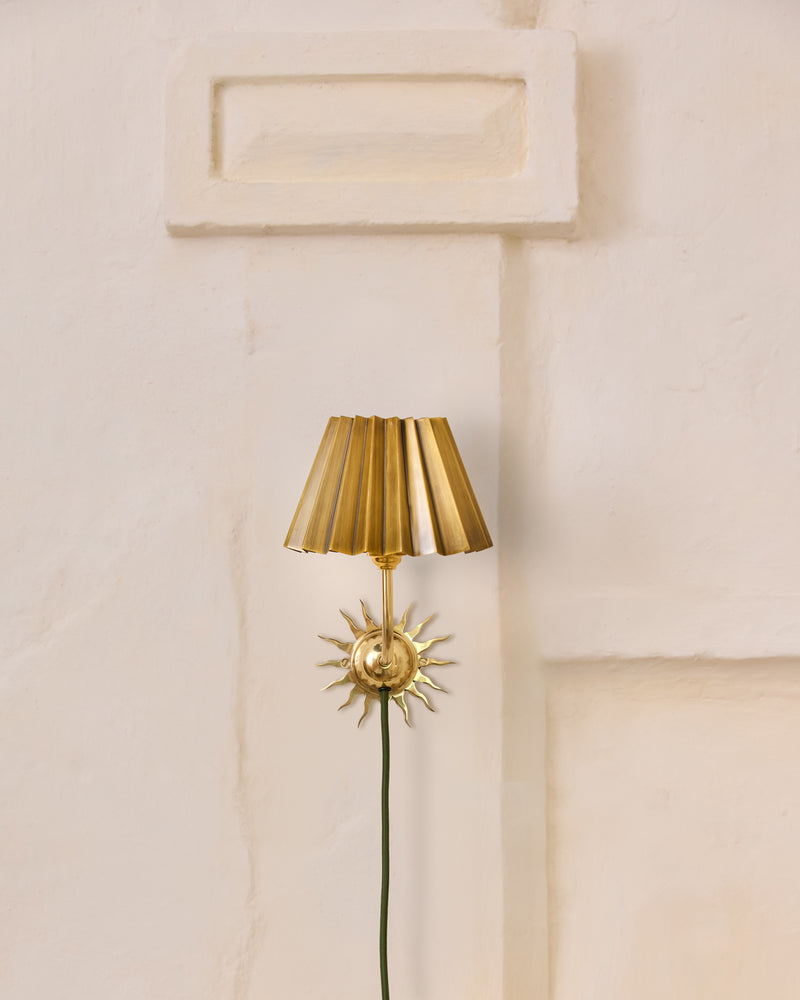 Sunburst Wall Light, Brass