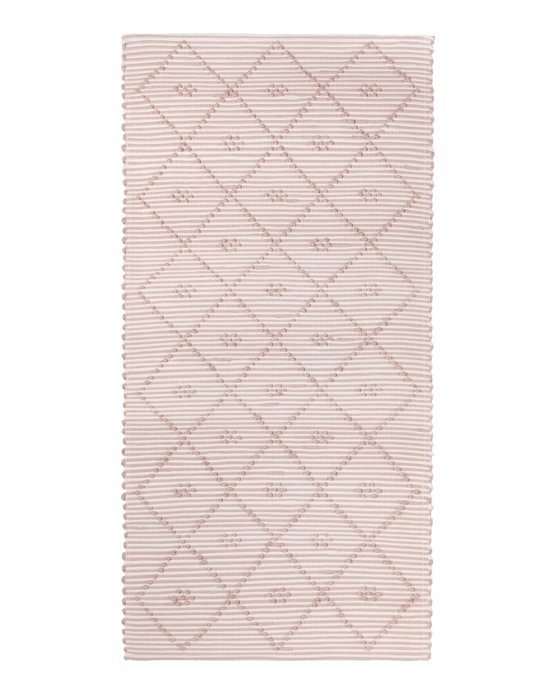 Large Stripe Bathmat, Powder Pink