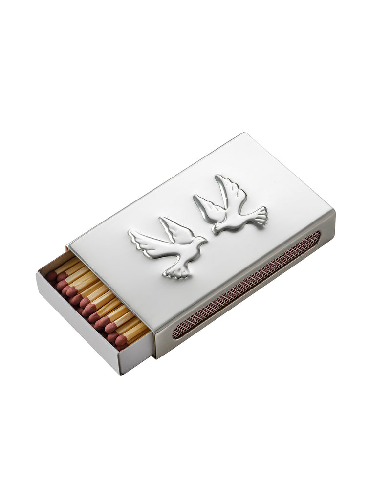 Lovebirds Matchbox Sleeve, Silver