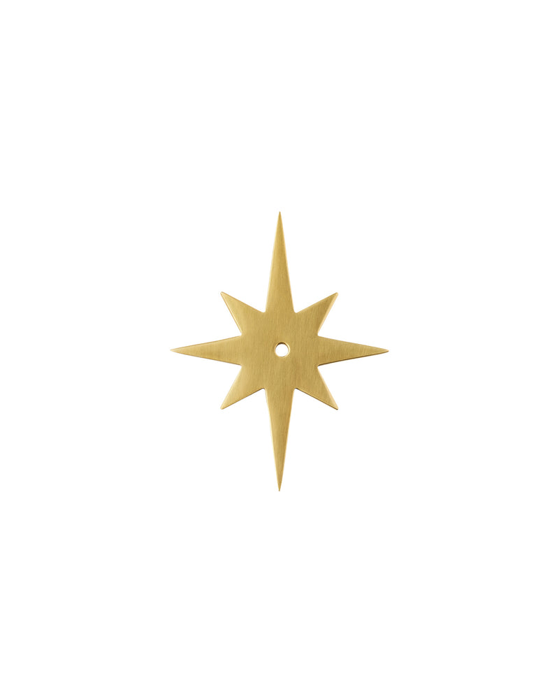 Star Backplate, Aged Brass