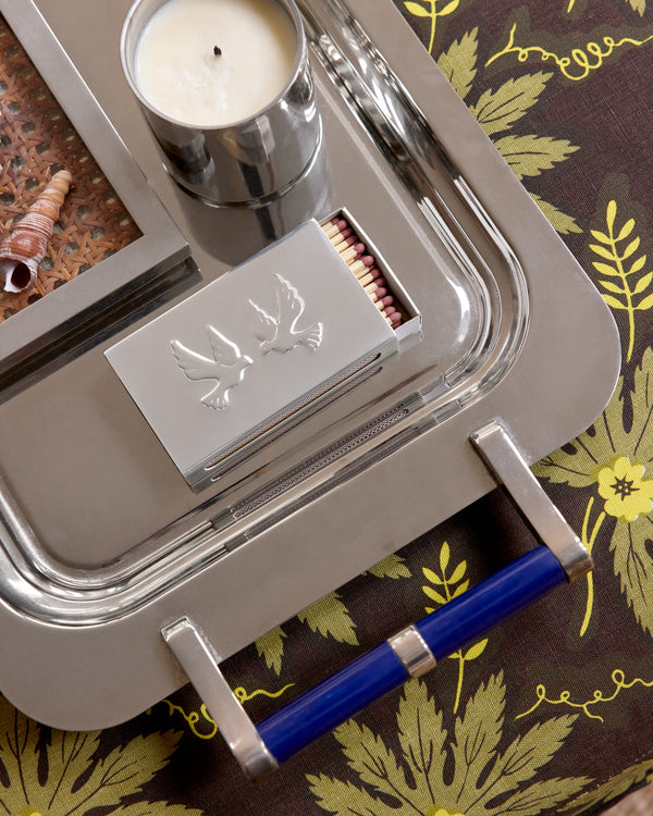 Lovebirds Matchbox Sleeve, Silver