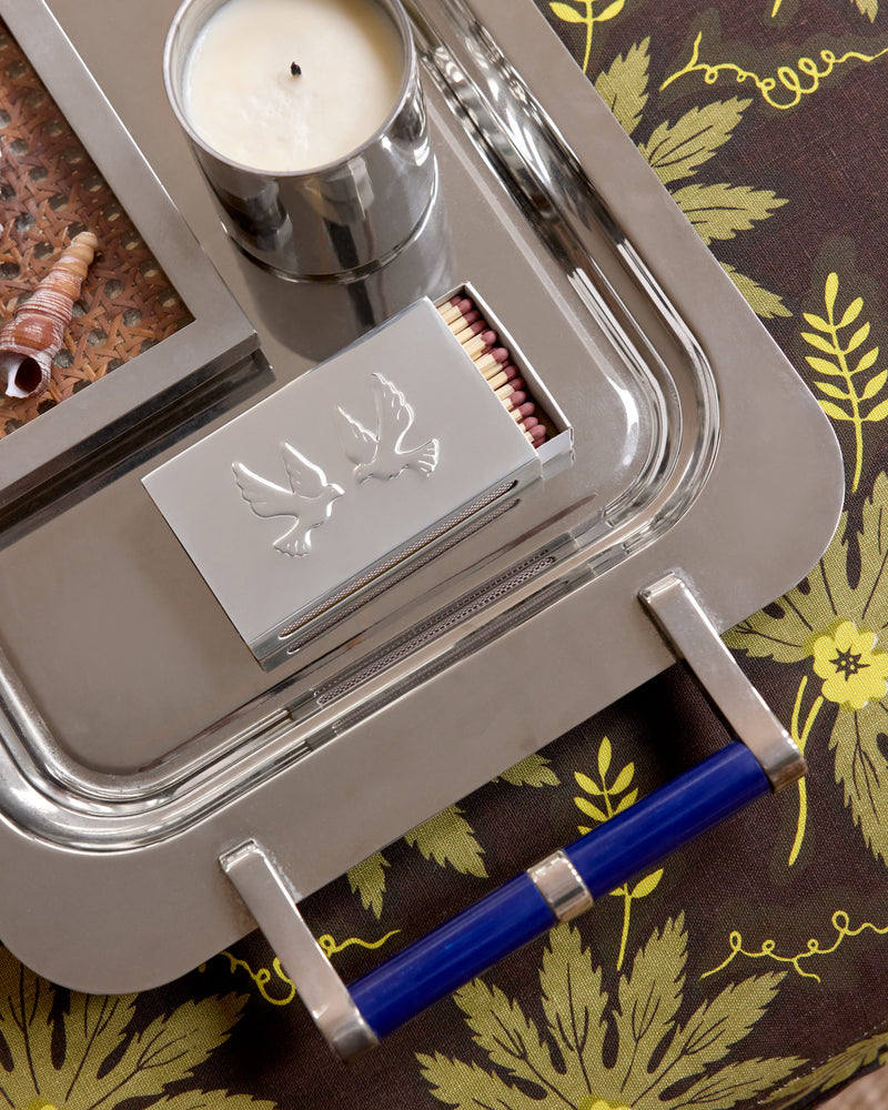 Lovebirds Matchbox Sleeve, Silver