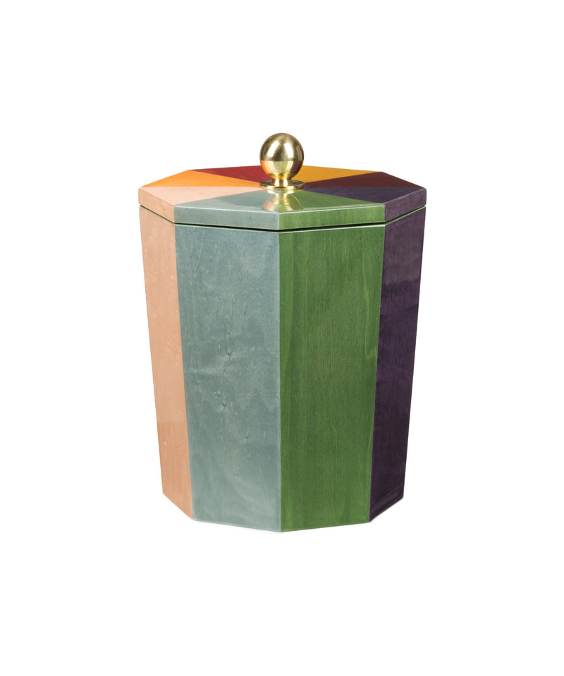Rainbow Lacquered Ice Bucket