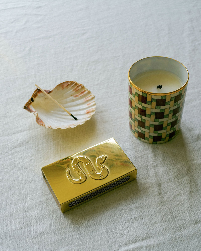 Brass Matchbox Sleeve, Serpent, US