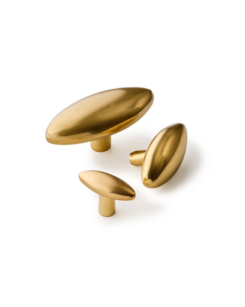 Aged Brass Oval Knob