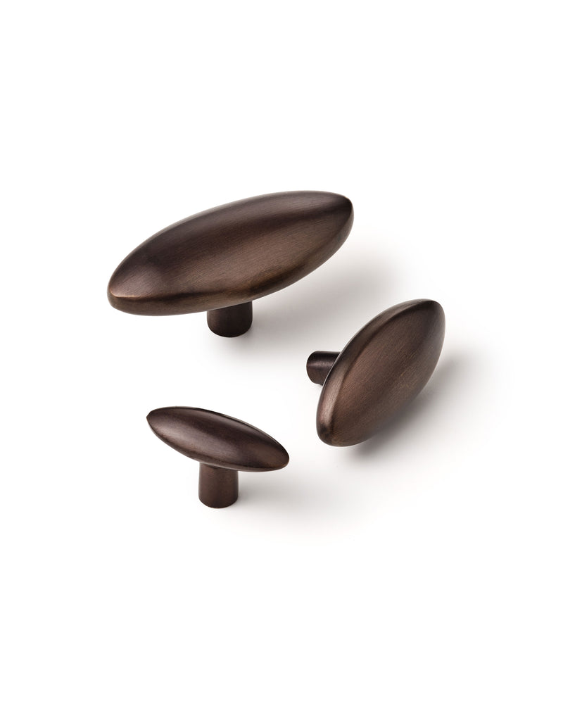 Blackened Bronze Oval Knob