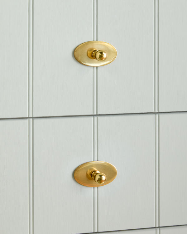 Oval Backplate, Aged Brass