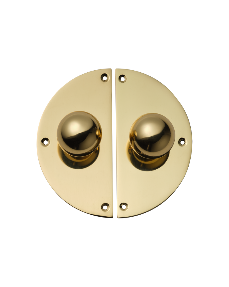 Pair of Circle Backplates, Brass