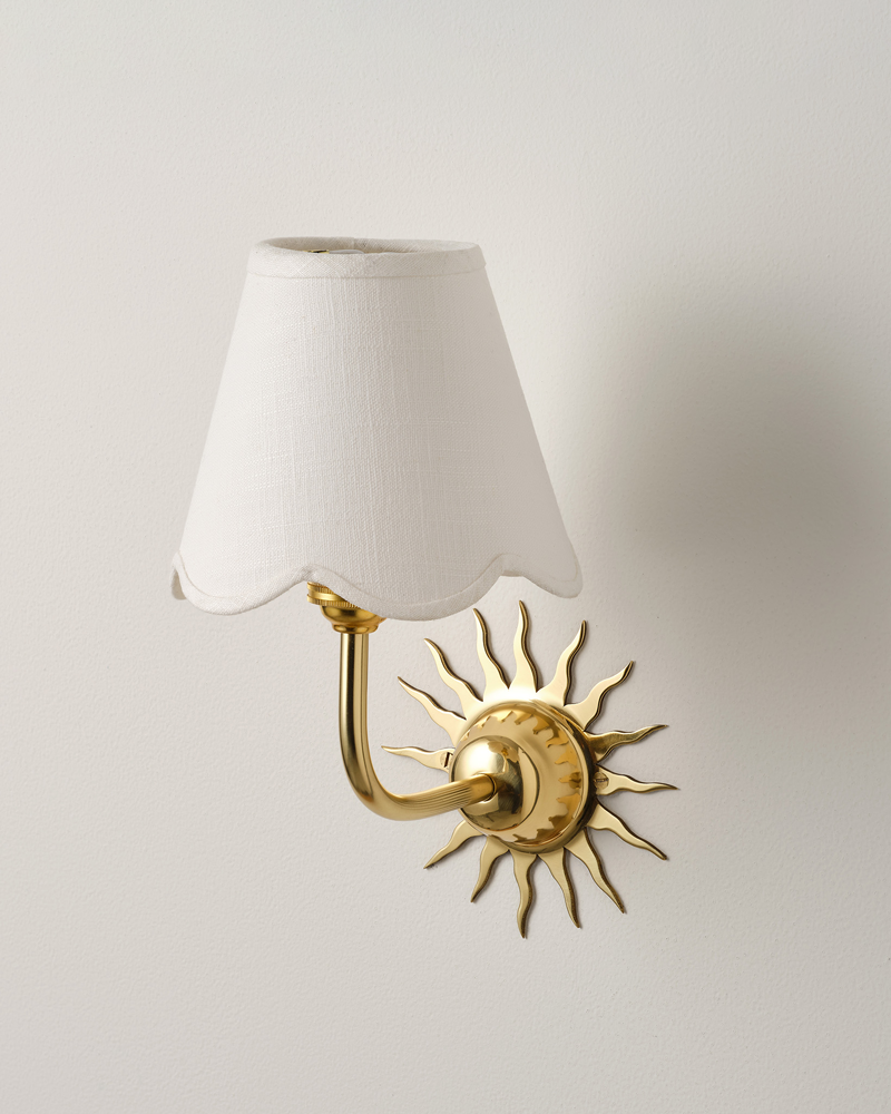 Sunburst Wall Light, Brass