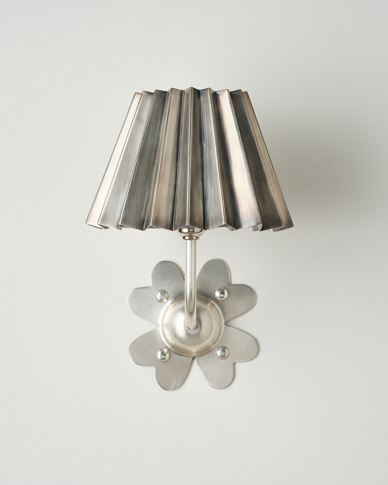 Clover Wall Light, Brushed Silver