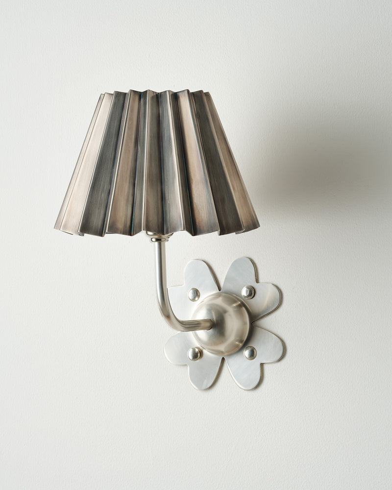 Clover Wall Light, Brushed Silver