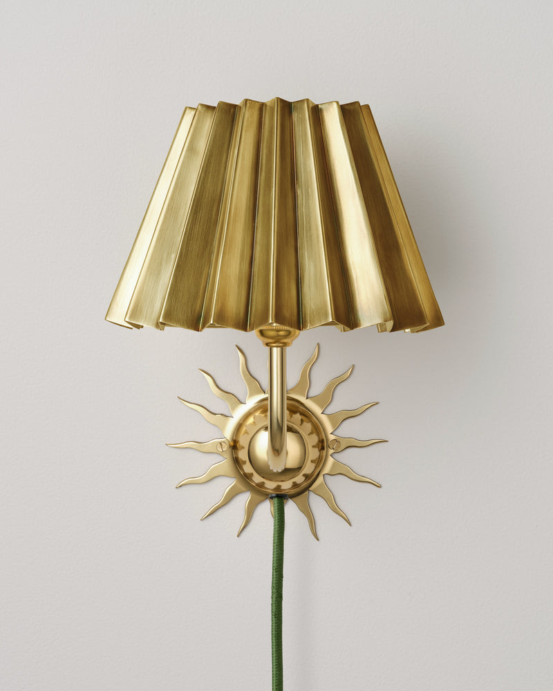Sunburst Wall Light, Brass