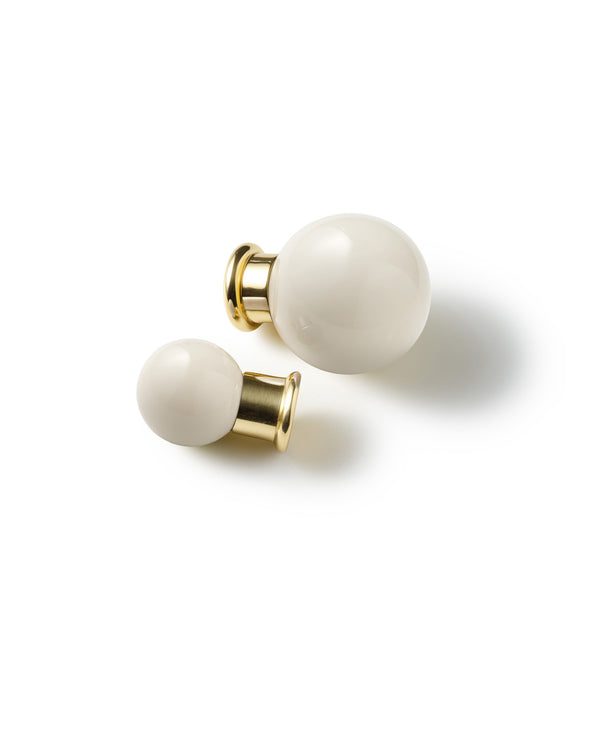 Coloured Knob, Warm White, Brass
