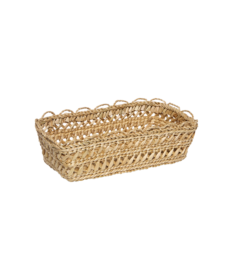 Rectangular Raffia Storage Basket