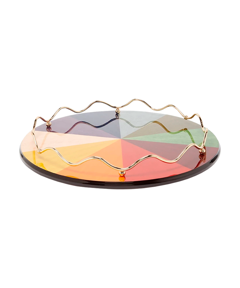 Rainbow Lacquer Tray, Large